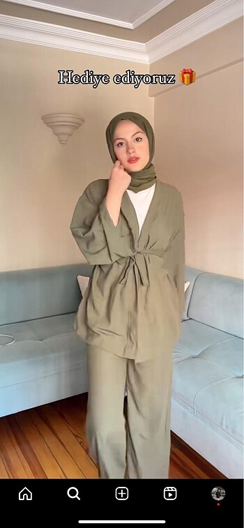 Tesettür Kimono takımı alt üst