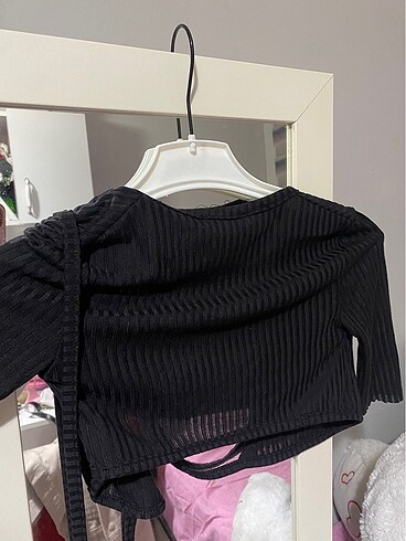 Trendyol & Milla Trendyol Alaçatı siyah crop