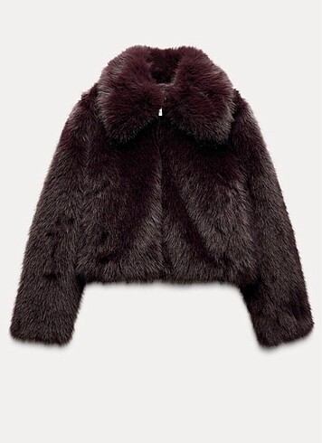 Zara viral bordo kürk etiketli