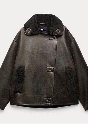 Zara astar detaylı biker ceket kusursuz