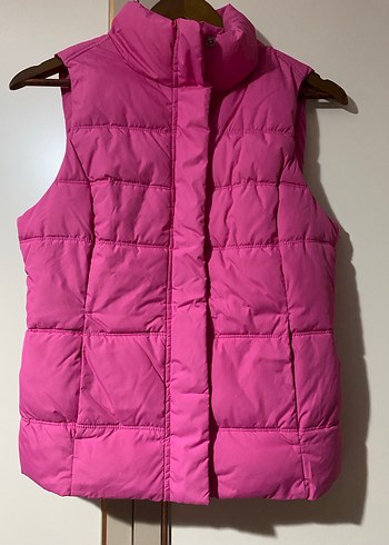 Düğmeli Pembe Kadın Yelek