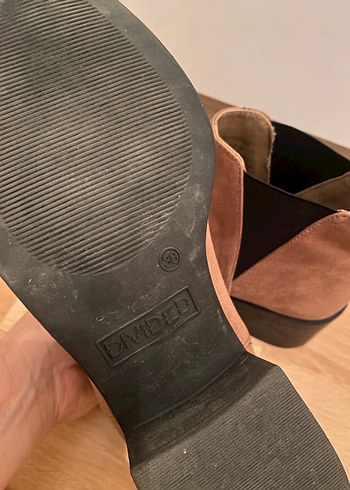 Kahverengi Süet Kadın Botları Blok Topuklu - Görsel 5