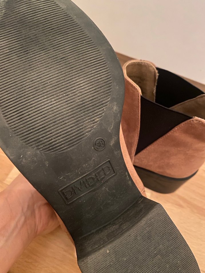 Kahverengi Süet Kadın Botları Blok Topuklu - Görsel 5