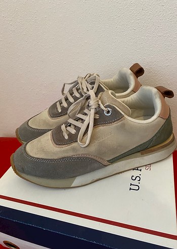 Gri Süet Kadın Spor Ayakkabı - Görsel 3