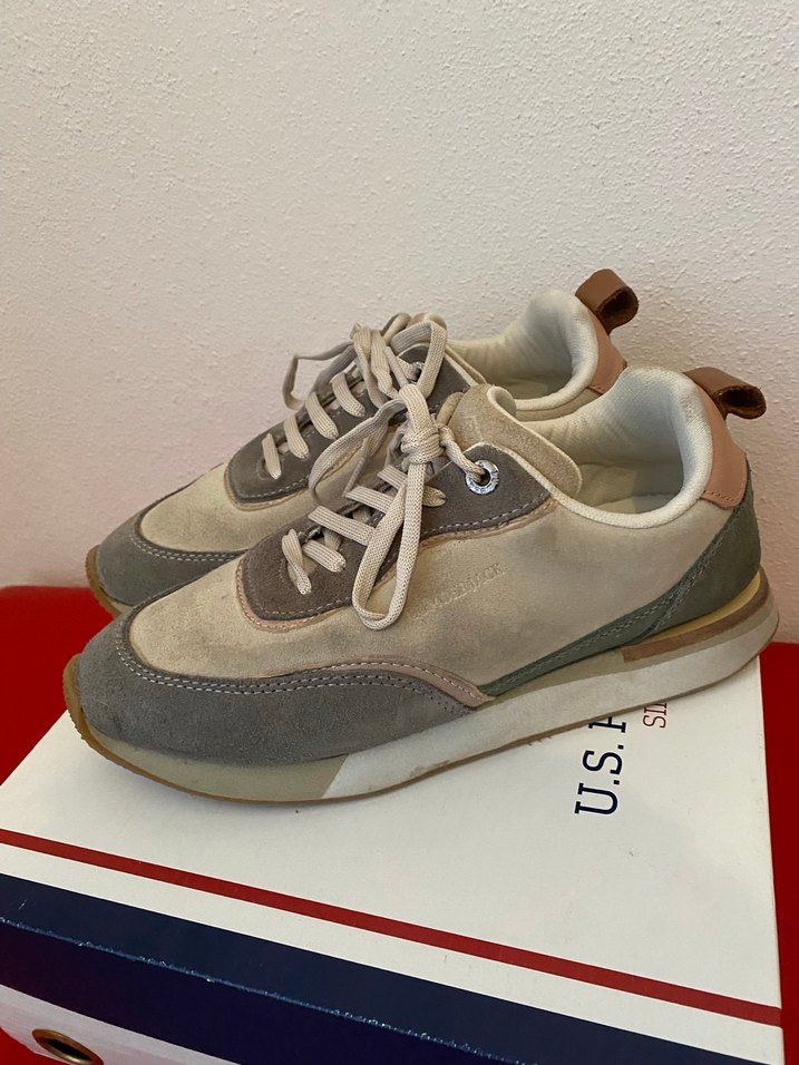 Gri Süet Kadın Spor Ayakkabı - Görsel 3