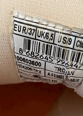 Bej Bağcıklı Spor Ayakkabı - Görsel 3