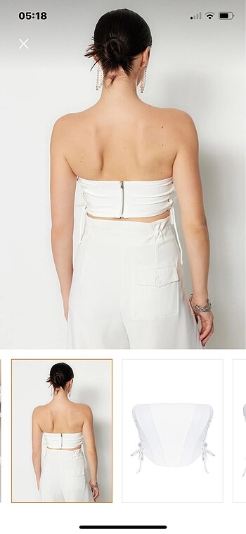 Trendyol & Milla Kadın korse crop ekru