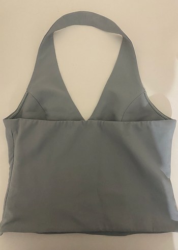 Trendyol & Milla Kadın Gri Halter V Yakalı Bluz