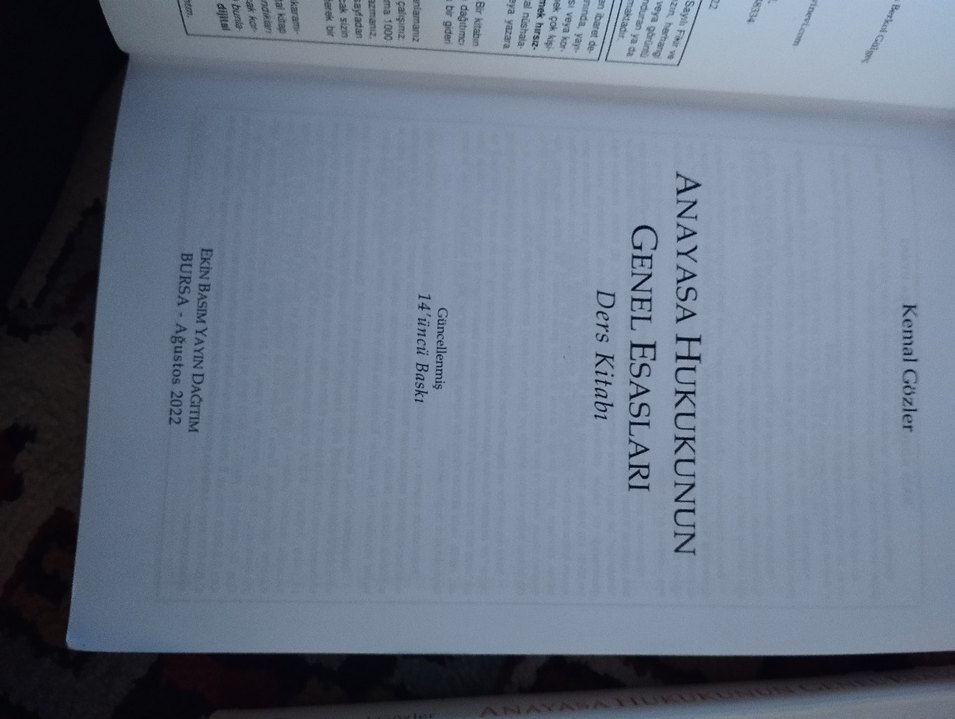 Anayasa Hukukunun Genel Esasları Kitapları - Görsel 5