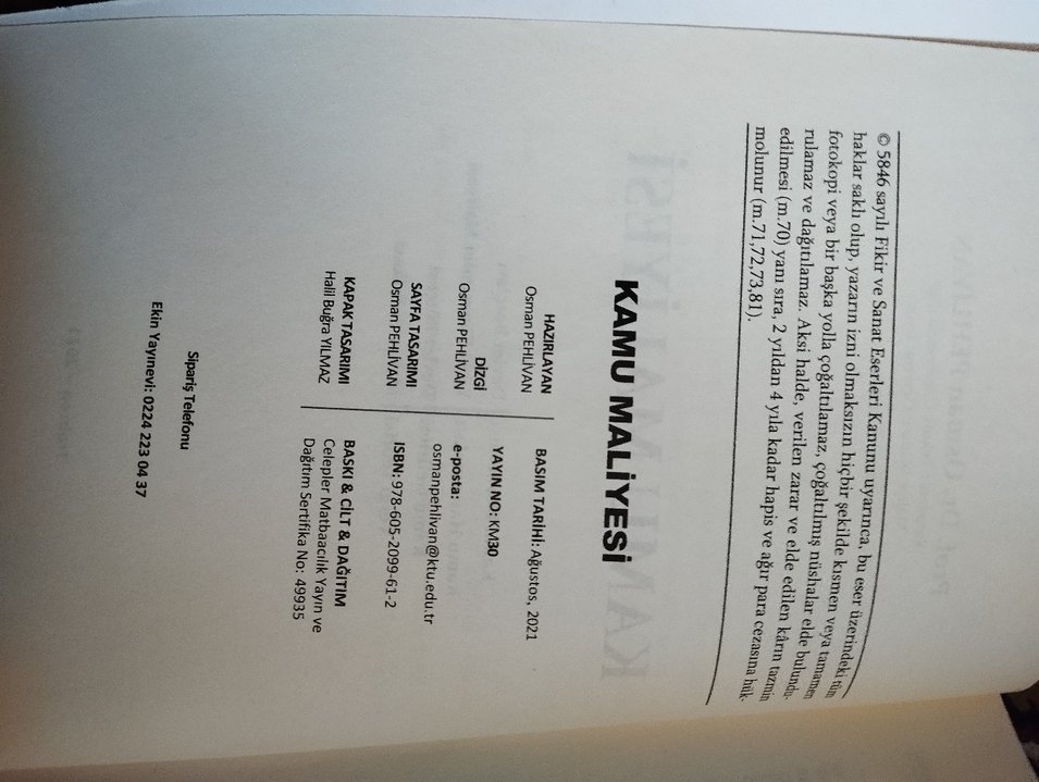 Kamu Maliyesi Kitabı - Prof. Dr. Osman Pehlivan - Görsel 4