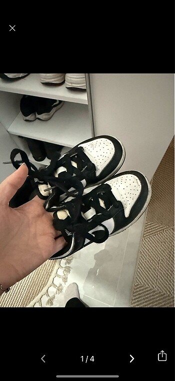 30 Beden siyah Renk Nike çocuk ayakkabısı