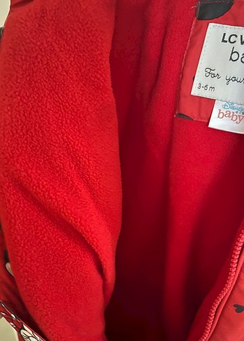 Kız Bebek Kırmızı Baskılı Astronot Tulum - Görsel 4