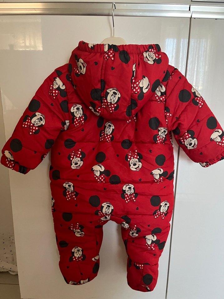 Kız Bebek Kırmızı Baskılı Astronot Tulum - Görsel 3