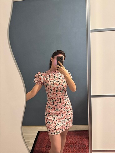 Çiçekli Mini Elbise