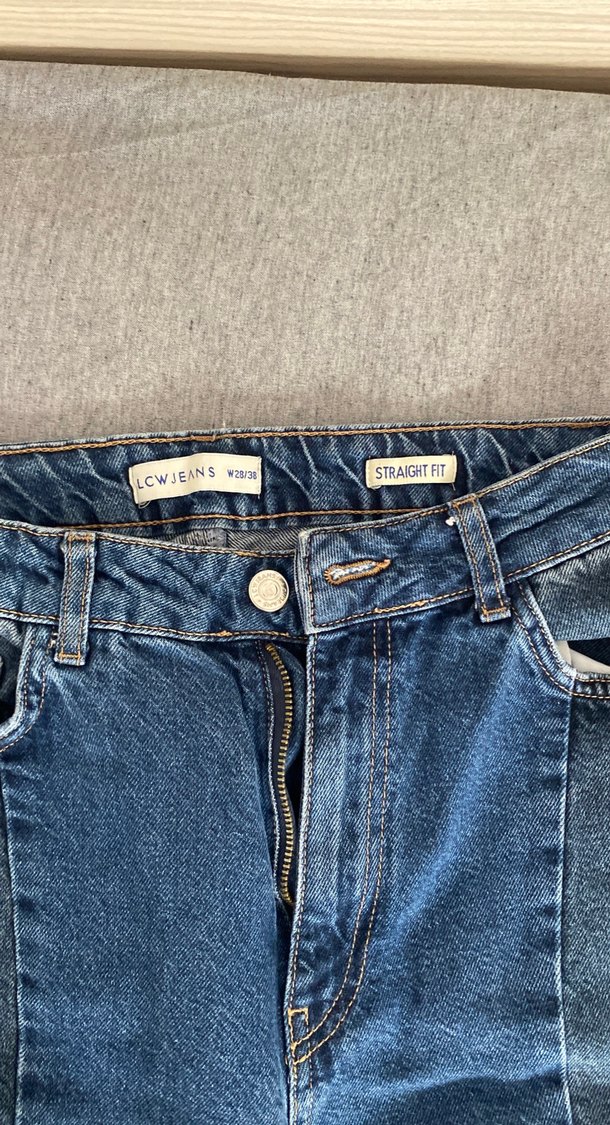 Kadın Mavi Gri Patchwork Kot Pantolon - Görsel 2