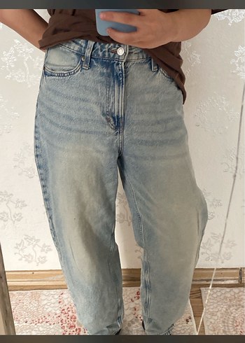 açık mavi baggy jean pantolon - Görsel 8