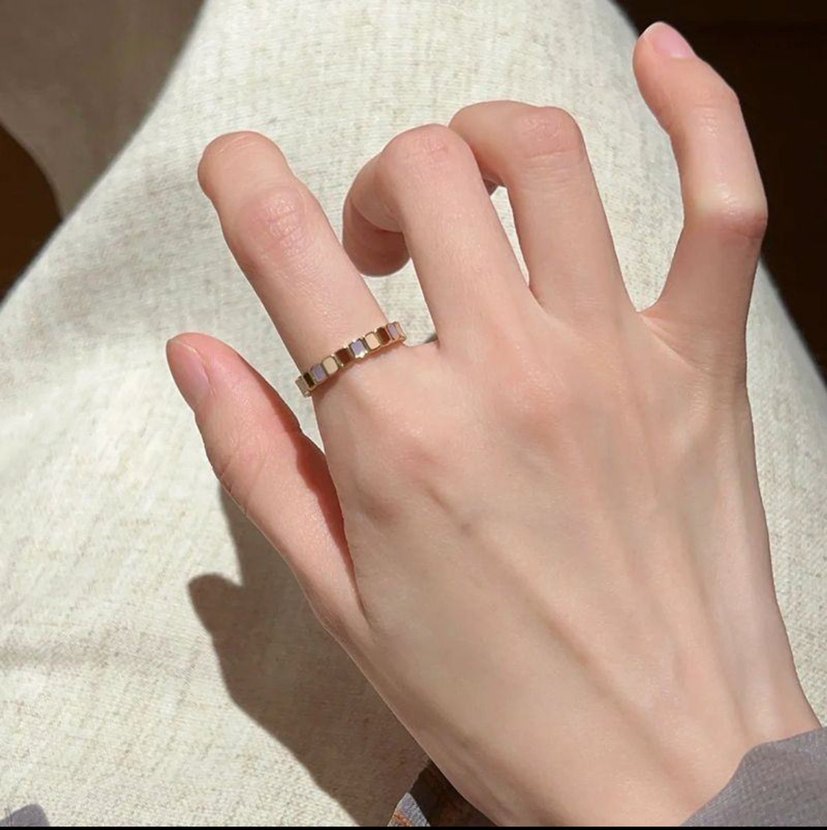 Mor Payetli Bohem Nakışlı Kadın Yüzük Seti - Görsel 3