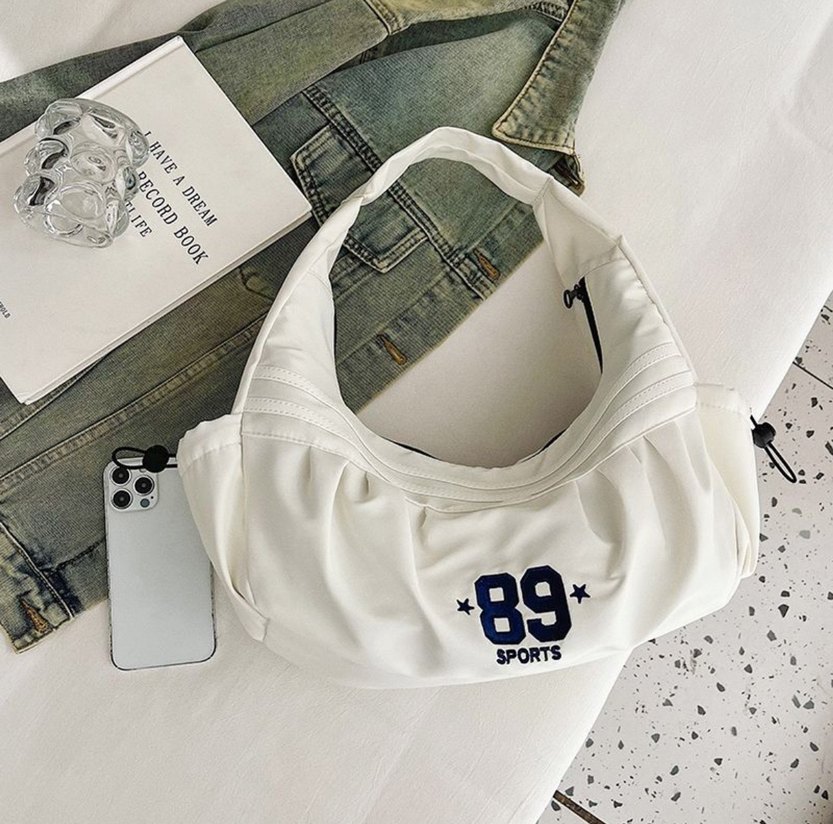 Beyaz Baskılı Spor Kadın Çanta - Görsel 5