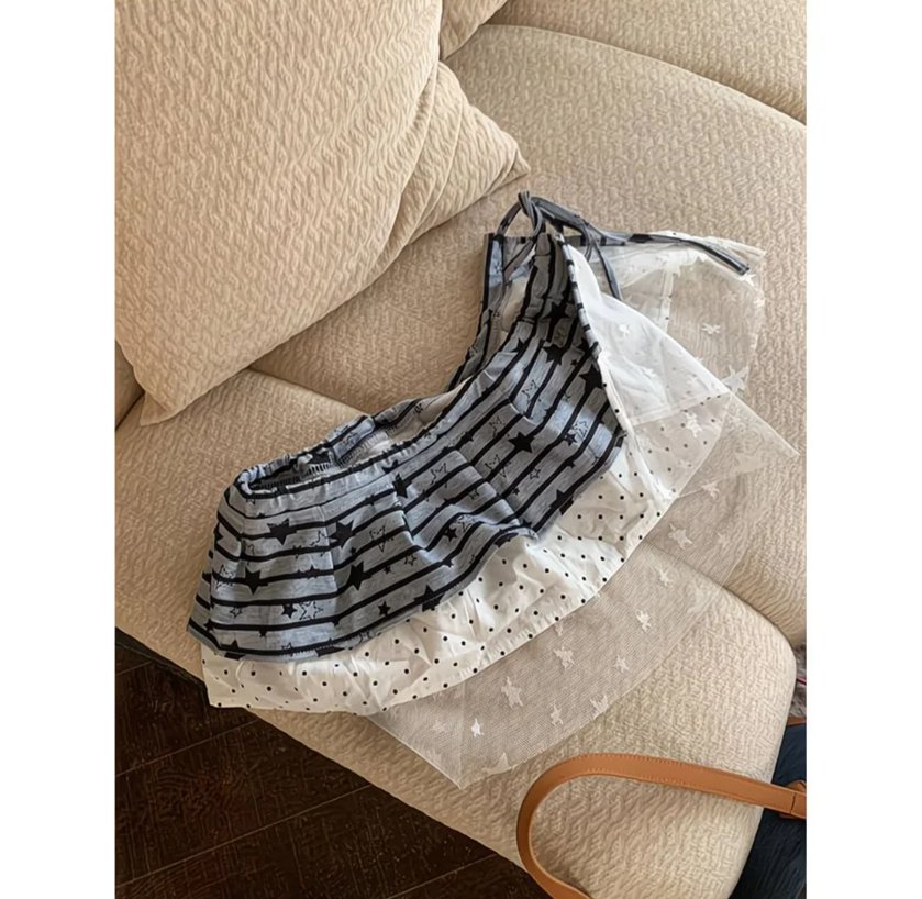 Nakışlı Gri Denim Midi Kadın Etek - Görsel 3