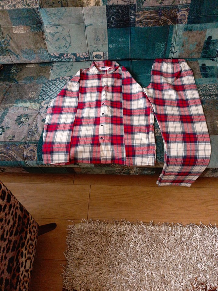 Kırmızı Ekose Erkek Pijama Takımı - Görsel 4