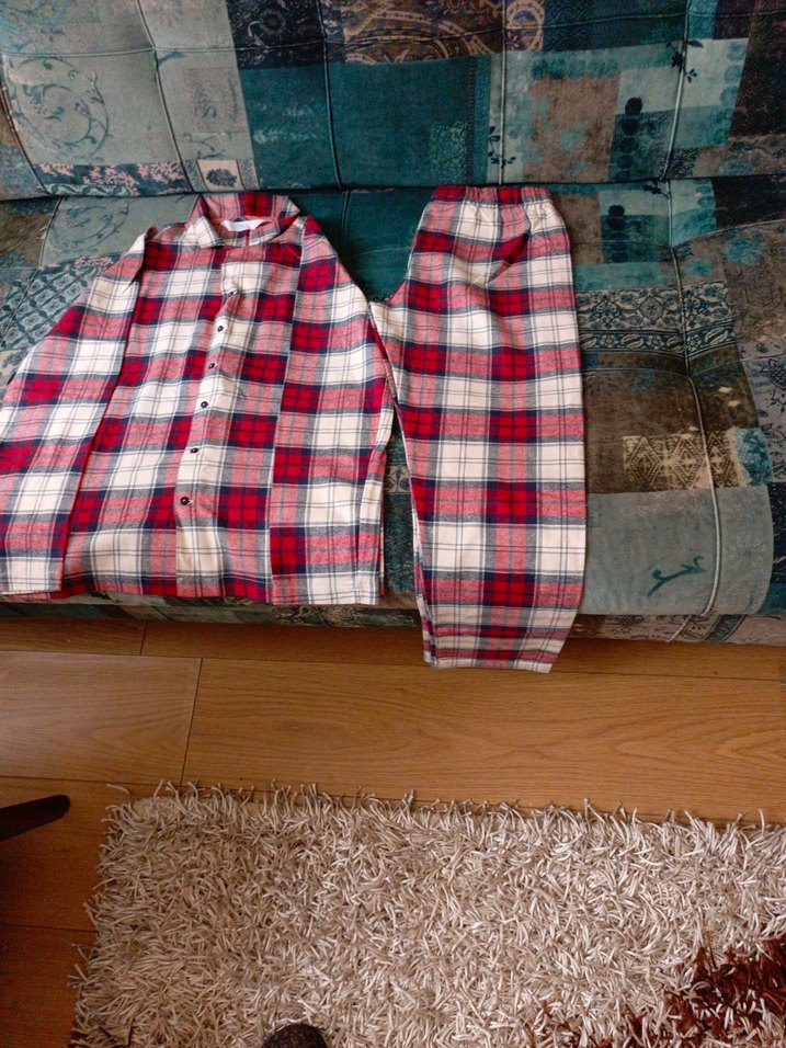 Kırmızı Ekose Erkek Pijama Takımı - Görsel 5