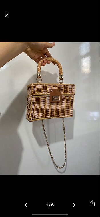 Zara hasır rattan çanta