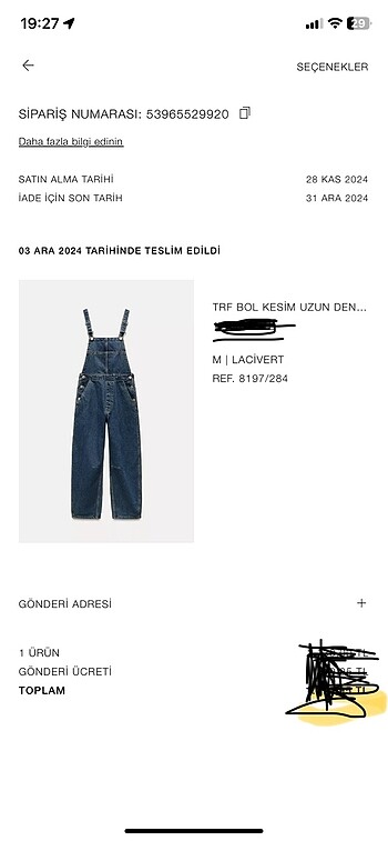 Zara Zara tulum jean