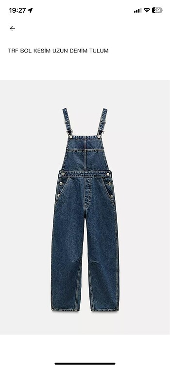 m Beden Zara tulum jean