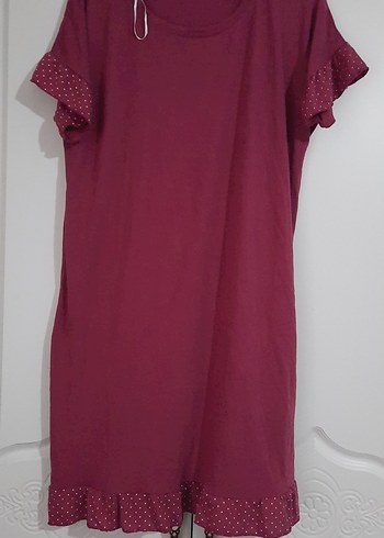 Bordo Hamile ve Emzirme Gecelik - Görsel 2