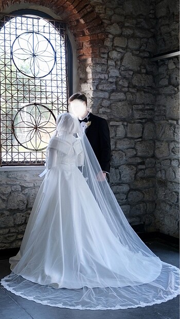 Sade Şık Tesettür Gelinlik - Görsel 3