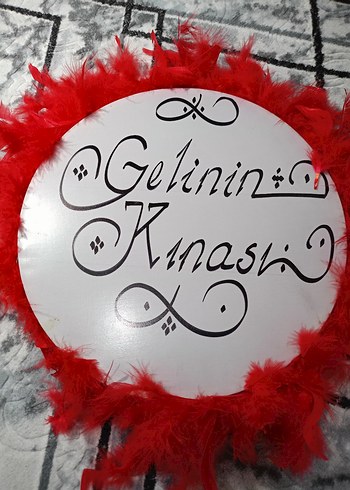 Gelin Kınası Yazılı tef - Görsel 2