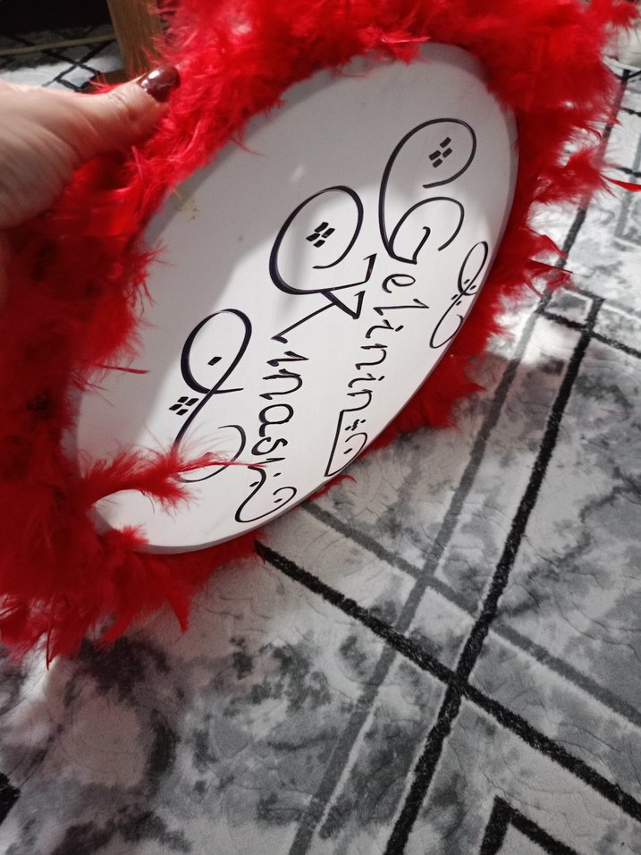 Gelin Kınası Yazılı tef - Görsel 4