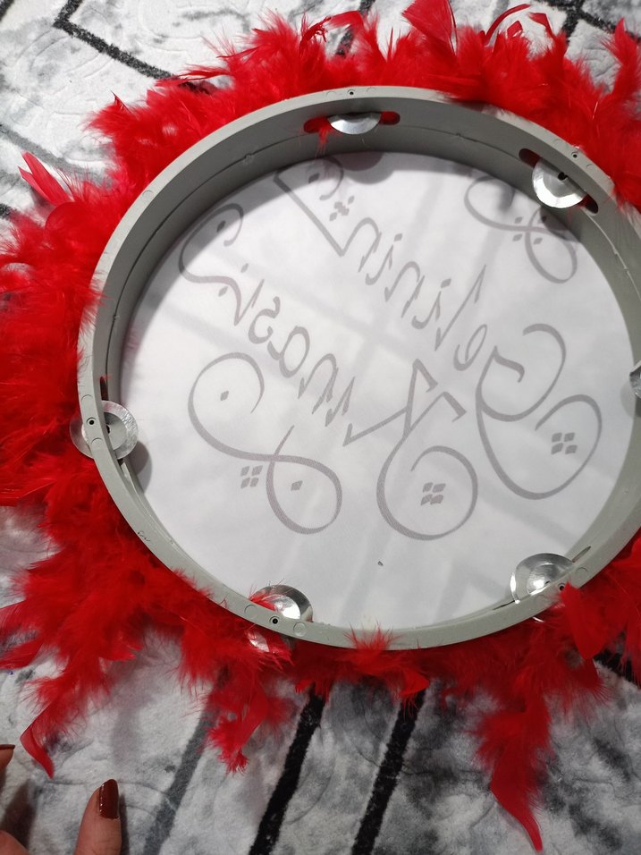 Gelin Kınası Yazılı tef - Görsel 3