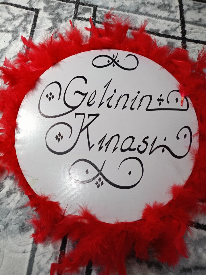 Gelin Kınası Yazılı tef - Görsel 2