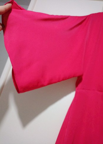 Pembe Midi Kadın Elbise - Görsel 7