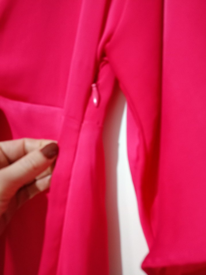 Pembe Midi Kadın Elbise - Görsel 4