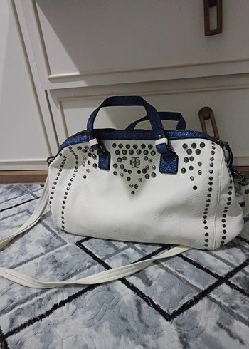 Sokak Stili Beyaz Deri Kadın Çanta - Görsel 2