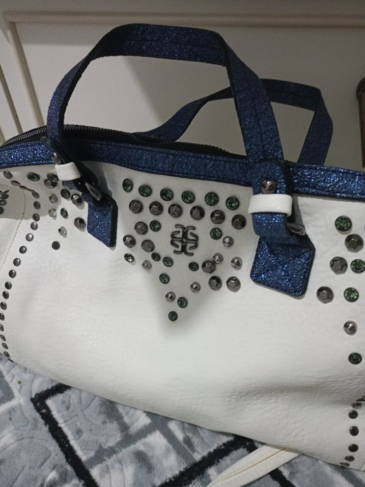 Sokak Stili Beyaz Deri Kadın Çanta - Görsel 3