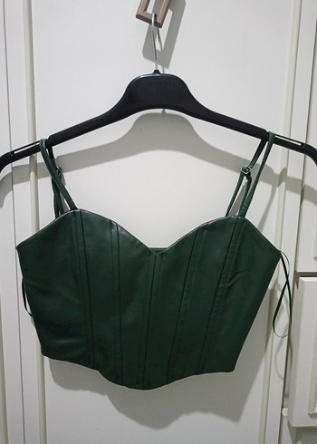 Yeşil Yılan Desenli Mini Straplez Büstiyer - Görsel 5