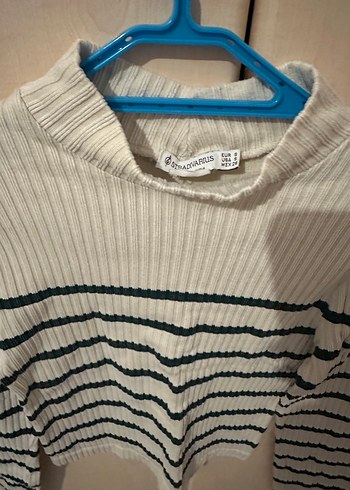 Stradivarius Çizgili Boğazlı Kadın Triko Kazak