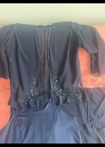 Uzun Lacivert Straplez Gotik Abiye Elbise