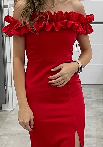 Trendyol & Milla Kırmızı abiye elbise