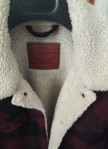 xs Beden bordo Renk Levi's Sherpa Ceket def