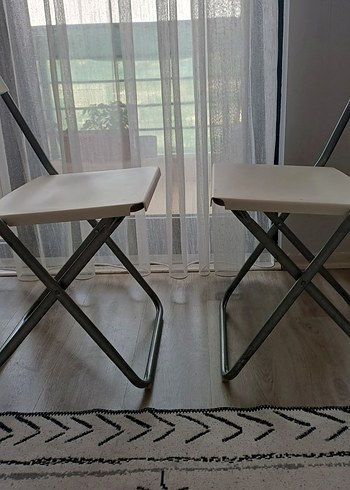 Ikea Beyaz Katlanabilir Yüksek Sandalye