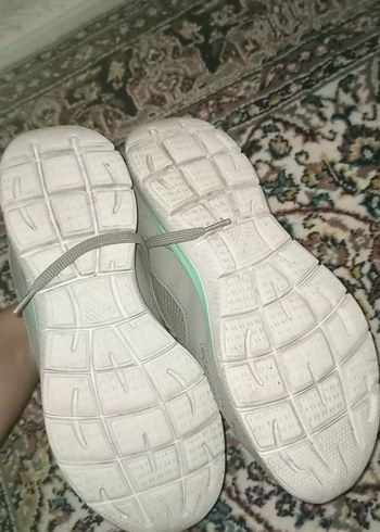 Gri Bağcıklı Sketchers Spor Ayakkabı - Görsel 3