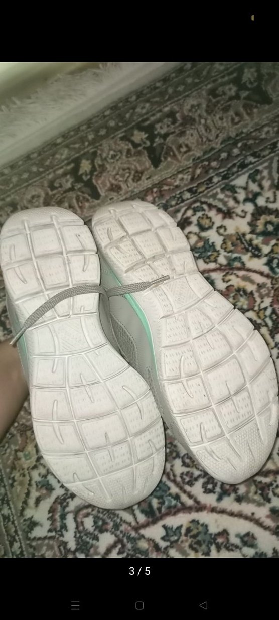 Gri Bağcıklı Sketchers Spor Ayakkabı - Görsel 3