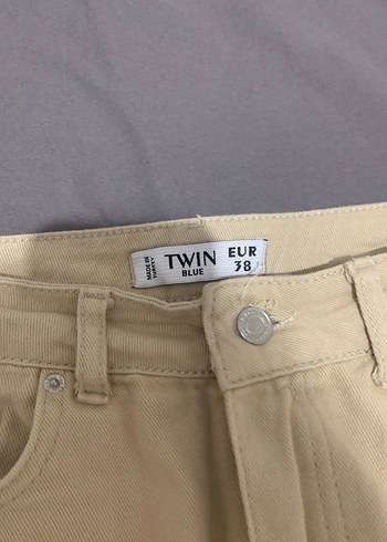 Bej Kadın Kot Pantolon - Görsel 2