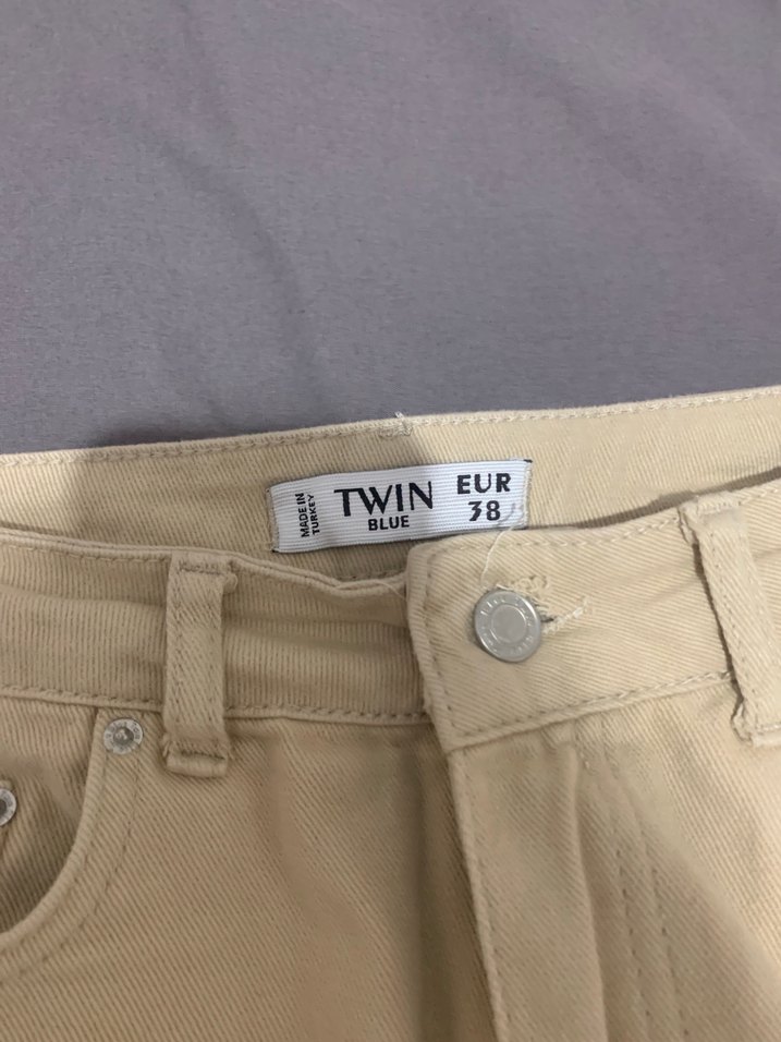 Bej Kadın Kot Pantolon - Görsel 2