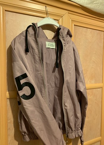 Bej Midi Kadın Ceket, Fermuarlı, Rahat Kesim - Görsel 2