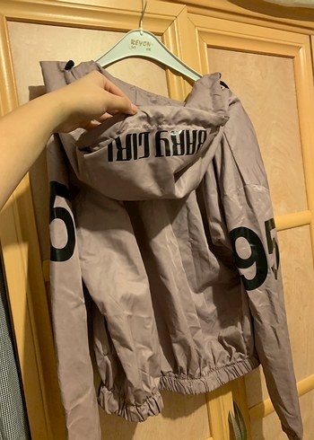 Bej Midi Kadın Ceket, Fermuarlı, Rahat Kesim - Görsel 4